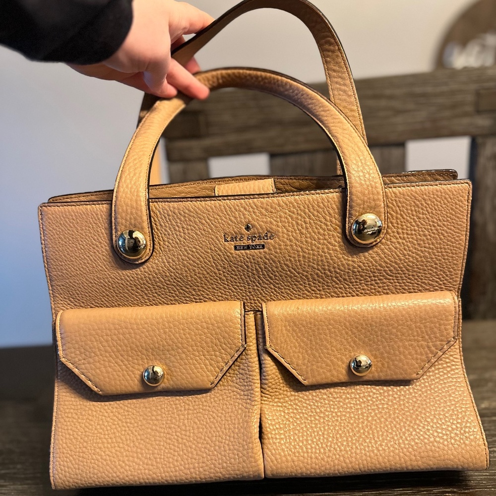KATE SPADE Beige Leather New York Stewart Street Big Boy Tote